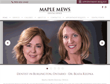 Tablet Screenshot of maplemewsdental.ca